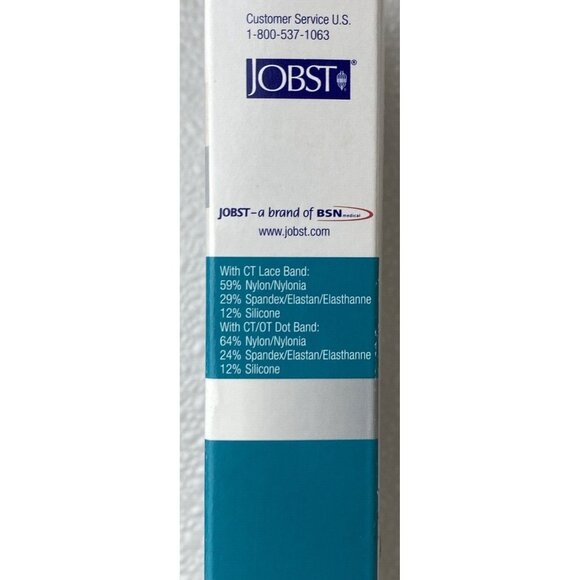 Jobst 20-30mmHg Ultra Sheer Thigh High Medical Compression Pair (2) Stockings M - Picture 7 of 9